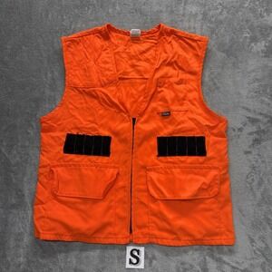 Vintage Walls Orange Hunting Shooting Vest Size L Made In USA